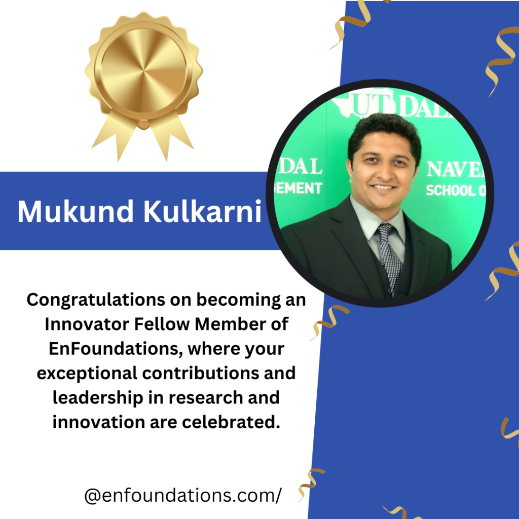 Mukund Kulkarni Senior Engineer – Cloud, Data, and AI MS, Information Technology and Management | University of Texas at Dallas